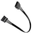 Pikkukuva 5 / 5: Molex IDE 4-nastainen uros - 15-nastainen naaras SATA-virtamuunninadapterikaapeli kiintolevylle HDD SSD Power E