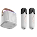 Miniatyrbillede 2 af 5: Bærbart Bluetooth 5.3 højttalersystem med 2 trådløse mikrofoner, hjemmesanghøjttaler, hvid
