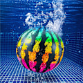 Miniatyrbild 2 av 3: Vattenmelonboll Regnbåge PVC Uppblåsbar Barnleksak Elastisk Boll Strandfest Regnbågsboll