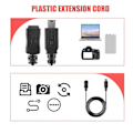 Miniatyrbillede 4 af 5: 1,5 m Mini USB B 5-pin Han til Hun Forlængerkabel Ledning Adapter Sort