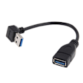 Miniatyrbillede 2 af 5: Data Sync 90° USB 3.0 Nedadvinklet Adapterkabel til Hun A