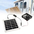 Miniatyrbild 3 av 5: Solpanel Fläkt Solfläkt Vattentät Ventilationsfläkt Soldriven Fläkt Solavgasfläkt för Djurhus Skjul Växthus Garage