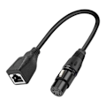 Miniatyrbilde 1 av 5: XLR 5 Pin Hunn til RJ45 Hunn Adapterkabel 30cm/1ft for LED-belysning