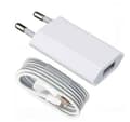 Lader kompatibel med iPhone 5, 6, 7, 8, X + Lightning-kabel