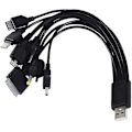 Miniatyrbillede 2 af 5: 10 i 1 Universal USB Opladerkabel Multifunktionsopladning Synkkabel til Ipod Iphone Psp Kamera Nokia Blackberry 1 stk