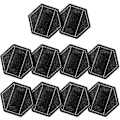 Miniatyrbillede 1 af 5: 10 stk. Selvklæbende Penholdere til Notesbog Hexagon Elastisk Journal PU Læder Penholdere Loop Holdere Sort