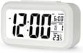 Digital väckarklocka LED-display Snooze Smart Ljusstyrka Sensor För Sovrum Hemmakontor Och Resor
