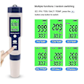Miniatyrbillede 5 af 5: Pool Salt Tester, Digital Salinitetsmåler, Høj Præcision 5 I 1 Salinitetstester Til Saltvand, ip67 2024THO