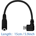 Pikkukuva 5 / 5: Micro-USB - 3,5 mm:n audioliitäntäadapterikaapeli, audio Micro-USB:hen, suorakulmainen Micro-USB-uros - 4-nastainen 3,5 mm:n naaraspuolinen kaapeli aktiiviselle klipsimikrofonille