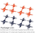 Pikkukuva 2 / 5: 16 kpl Avan Tinyhawk TH Turtlemode potkuri 40mm 4-lapainen 1,5mm reikä, 0802 moottorille sisätiloissa FPV R