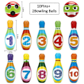 Miniatyrbild 2 av 4: Bowling Set för Barn med 10 Käglor & 2 Bollar, Pedagogiskt Tidig Utveckling Inomhus & Utomhus Spelset
