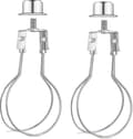 2-pack lampskärm hållare adapter kit (silver) Xxf