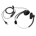 Pikkukuva 2 / 5: Langallinen puhelinheadset Melunvaimennus Binaural Liiketoimintakuulokkeet mikrofonilla Call Center -asiakaspalveluun USB-liitäntä