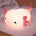 Sød Axolotl Silikone Natlampe USB Genopladelig Børneværelse Sovende Sengelampe Gaver til Børn