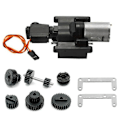 Miniatyrbillede 1 af 5: 370 Motor 2-gears gearkasse med ståldrivaksel til WPL C14 C24 B14 B36 MN D90 MN-90 MN99S RC Bil Opgraderingsdele