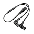Miniatyrbillede 2 af 5: IEC320 C8 til Dobbelt C7 Kabel Han til Hun 1 ind 2 ud AC Strømsplitter Kabel til LCD Skærm Bordlampe 100250V 2024THO