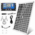 Miniatyrbild 1 av 4: 300w 12v/24v Solpanel Set Kit Batteriklämma Laddare + 40a Kontroller För Bil Husbil Husvagn