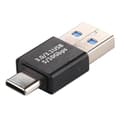 Miniatyrbilde 1 av 4: Type-C / USB-C Hann til USB 3.0 Hann Aluminiumlegeringsadapter (Svart)