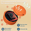 Pikkukuva 4 / 5: 3-in-1 CO Hiilimonoksidi Monitori CO Lämpötila- ja Kosteusmittari CO Ilmanlaatumittari HD LED-näyttö Oranssi