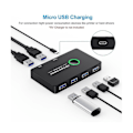 Miniatyrbillede 2 af 5: Usb Kvm Switch Usb 3.0 Kvm Usb Switch til Tastatur Mus Printer Mi Box 2pc Portdeling 4stk Dev