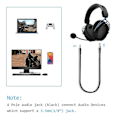 Miniatyrbillede 4 af 5: For HyperX Cloud For Alpha Gaming Headset Kabel Nylon Flettet Udskiftningskabel