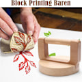 Pikkukuva 4 / 5: 2 kpl Block Printing Baren, Puinen Baren Painotyökalutarvikkeet Painamiseen, Askarteluun, Scrapbookingiin, Linoleikkaukseen