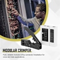 Miniatyrbilde 5 av 5: Cat5 Cat6a Cat7 Modulær Krimpverktøy Med Rj45 Rj12 Rj11 Nettverkskabel Tester Verktøysett