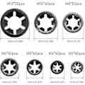 Miniatyrbillede 4 af 5: 340 stk. Låseskive Starlock Låseskivesæt Lejefastgørelse M3 stk. M4 stk. M5 M6 M8 M10 M12 (7 størrelser) Gratis fragt 1 2025th