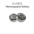 Miniatyrbilde 1 av 5: A312 Oppladbart Batteri, høreapparatsbatterier 312 Ladersett 312 312a A312 Pr4 Oppladbart Batteri For Høreapparat (2 stk 312)