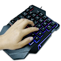 Miniatyrbild 2 av 5: G7 Enhands Tangentbord Numeriskt Tangentbord USB 37 Tangenter Tangentbord Praktiskt Färg Bakgrundsbelyst Mekaniskt Tangentbord
