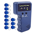 Miniatyrbilde 1 av 5: Håndholdt 125KHz RFID-leser, skriver, duplisering, kopiering, oppgradert ID-kortkloner, programmerer, med 10 stk