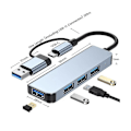 Pikkukuva 4 / 5: 4 Portin USB 3.0 Hub Type-C -sovitin USB 2.0 -nopea tiedonsiirto -monisatamainen USB-jakaja -laajennin