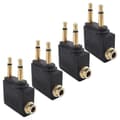 4-pack flygplanshörlursadapter, flygplansadapter för hörlurar, guldpläterad 3-B10
