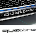 Miniatyrbild 2 av 5: Cool Quattro Logobadge Emblem Bilsticker Frontgrill Nedre Trim för Aud-i A6 A7
