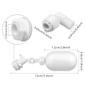 Miniatyrbillede 2 af 5: Vandfilter Flydeboldventil 1/4 Tomme Justerbar Flydeventil Plastik Vandtank Flydeventiler