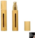 2 stk. - tomme bambus sprayflasker - mini parfumeflasker - duftflasker - med glasindvendig - til makeup, lotioner og parfumer - 97×19.5mm