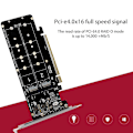 Pikkukuva 3 / 5: PCI-E 16X - M.2 M-avaimeen NVME x4 laajennuskortti kaksisuuntainen Mini PCIE X16
