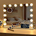 Miniatyrbilde 1 av 5: Hollywood Speil USB Sminkelys Stripe 10 Pærer 3 Lysmoduser Skrivebord Veggmontert (kun lampe)