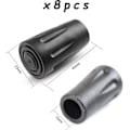 Miniatyrbillede 2 af 5: 8 stk. Nordic Walking Stick Spidsdæksler Gummi Polfodbeskytter Til Vandrestave Asfalt Grus Bjerge Vandreture