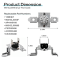Miniatyrbillede 4 af 5: AGM30045804 Tørretumbler Termistor og Termostat Kit til Ken-More
