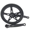 Miniatyrbillede 2 af 5: 46T Racercykel Kranksæt Single Speed 170mm Cykel Kranksæt Hul Tandplade Cykel Kranksæt Tandhjul