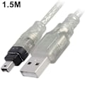 Miniatyrbilde 2 av 5: USB-kabel hann til Firewire-plugg til Mini 4-pinners Firewire-adapter