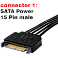 Miniatyrbillede 4 af 5: 1 stk. Sata Strømforlængerkabel, 15 Pin Sata Han til Hun Forlænger Strømkabel Adapter til Harddisk