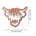Miniatyrbillede 3 af 5: Træcoaster Highland Cow Coasters Kvæg Borddækning Måtter Mini Palle Coaster DIY Håndværk Til Bryllupsfest Dcor