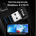 Miniatyrbilde 3 av 5: RTL5.3 Bluetooth Adapter Driver-Free Datamaskin USB Trådløs Bluetooth Mottaker Sender Bluetooth