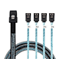 Miniatyrbild 2 av 5: Mini Sas 8087 till 4 Sata Sas 36p till Sata3.0 Solid State Drive-kabel Hårddisk Datakabel Sas3.0 30aw
