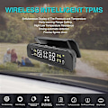 Miniatyrbillede 4 af 5: Trådløs Solar TPMS Bil Dæktryk Alarm Overvågningssystem Display Temperatur Advarsel med 4 Eksterne