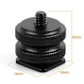 Miniatyrbilde 3 av 5: 1/4 Tomme Doble Muttere Stativfeste Skrue Til Blits Kamera Blitssko Adapter