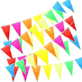 Pikkukuva 1 / 5: 50m Monivärinen Lippu, Kangaslippu Garland, Kolmiolippu, Lippulipun, Ulkolippu 100 kpl Xxf