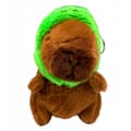 Plush Capybara Toy with Hooded Frog Keychain 12 cm